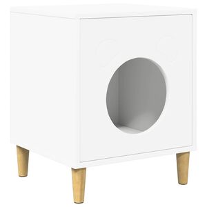 vidaXL Cat House White 42.5 x 40 x 53 cm Engineered Wood