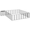 vidaXL Dog Playpen | Black | Powder-coated steel, polyethylene | 500x450x100 cm