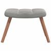 vidaXL Rocking Chair with a Stool Light Grey Velvet