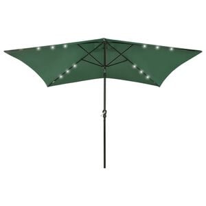 vidaXL Garden Parasol | Green | Polyester | 2x3 m | Foldable | Garden Parasol