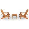 vidaXL 3 Piece Adirondack Garden Lounge Set Solid Wood Acacia