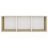 vidaXL TV Cabinets 2 pcs White & Sonoma Oak 107x35x37 cm Engineered Wood