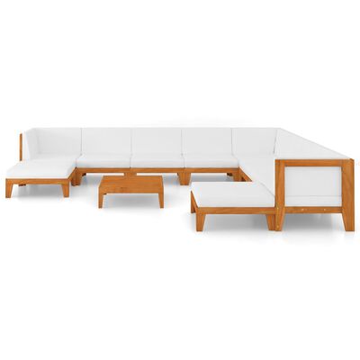 vidaXL 11 Piece Garden Lounge Set with Cushions Solid Acacia Wood