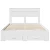 vidaXL Bed Frame with Headboard White 150 x 200 cm Engineered Wood