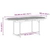 vidaXL Garden Table Grey 200x100x75 cm Solid Acacia Wood