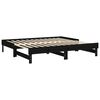 vidaXL Pull-out Day Bed without Mattress Black 2x(90x190) cm