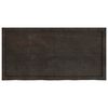vidaXL Bathroom Countertop Dark Brown 120x60x(2-6) cm Treated Solid Wood