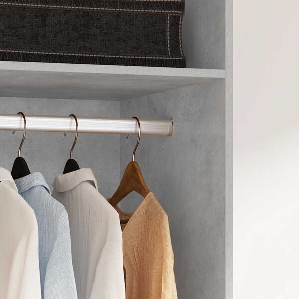 vidaXL Wardrobe Concrete Grey 50x50x200 cm Engineered Wood
