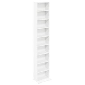 vidaXL CD Cabinet White 33 x 23.5 x 175 cm Engineered Wood