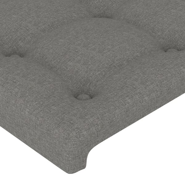 vidaXL Headboards Dark Grey 160x5x78/88 cm Fabric