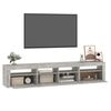 vidaXL TV Cabinet with LED Lights Concrete Grey 210x35x40 cm