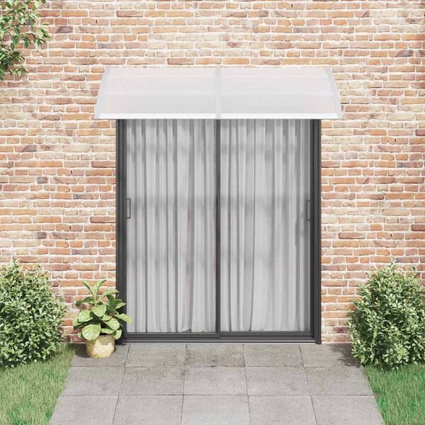 vidaXL Door Canopy Grey 200x100 cm PC