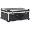 vidaXL CD Case for 60 CDs Aluminium ABS Black