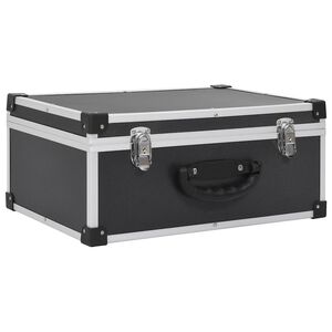 vidaXL CD Case for 60 CDs Aluminium ABS Black