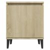 vidaXL Bed Cabinets with Metal Legs Sonoma Oak 40x30x50 cm