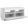 vidaXL TV Cabinet with LED Lights High Gloss White 80x35x40 cm