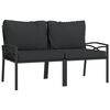 vidaXL 9 Piece Garden Lounge Set with Grey Cushions Steel