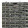 vidaXL Garden Bar Stools with Cushions 2 pcs Grey Poly Rattan