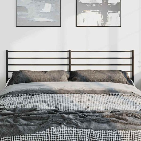vidaXL Metal Replace Headboard Black 180 cm