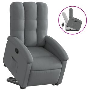 vidaXL Stand up Recliner Chair Dark Grey Fabric