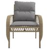 vidaXL 4 Piece Garden Sofa Set with Cushions Beige Poly Rattan