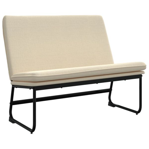 vidaXL Bench Cream 100x75x76 cm Fabric