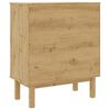 vidaXL Drawer Cabinet OTTA Brown&White 76.5x39.5x90cm Solid Wood Pine