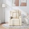 vidaXL Massage Recliner Chair Cream Fabric