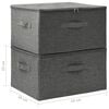 vidaXL Storage Boxes 2 pcs Fabric 43x34x23 cm Anthracite
