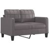 vidaXL 2 Piece Sofa Set with Cushions Grey Faux Leather