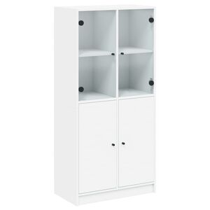 vidaXL Highboard with Doors White 68x37x142 cm Engineered Wood