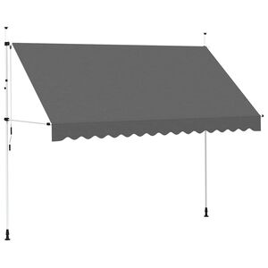 vidaXL Manual Retractable Awning 350 cm Anthracite