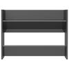 vidaXL Wall Shoe Cabinet High Gloss Grey 80x18x60 cm Engineered Wood