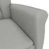 vidaXL Massage Chair Light Grey Faux Suede Leather