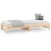 vidaXL Pull-out Day Bed without Mattress 2x(90x190) cm Solid Wood Pine