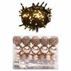vidaXL 60 Piece Christmas Ball Set with Peak and 150 LEDs Rose Gold
