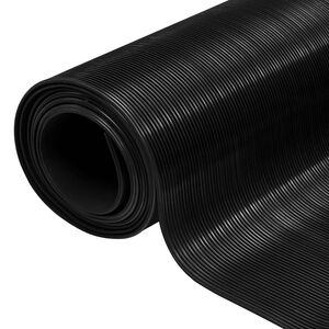vidaXL Floor Mat Black 1 x 5 m Rubber