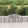 vidaXL Arched Gabion Basket 300x50x60/80 cm Galvanised Iron