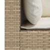 vidaXL Garden Sofas Corner with Cushions 2 pcs Beige Poly Rattan