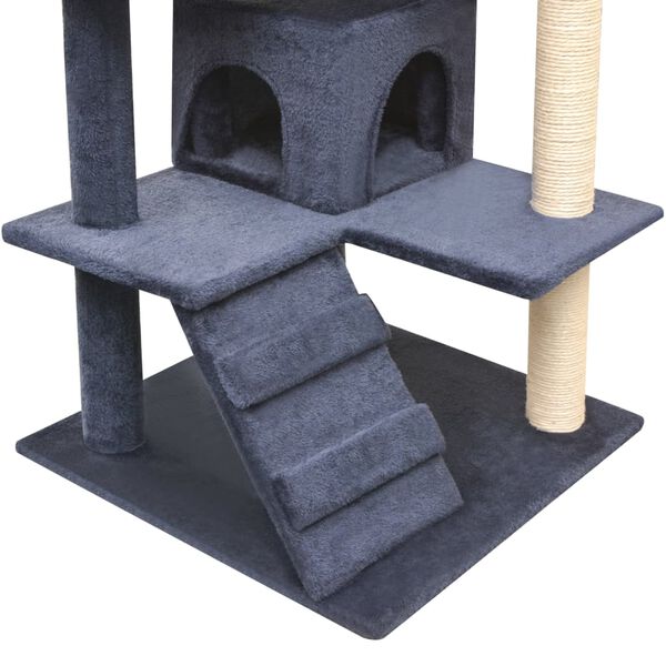 vidaXL Cat Tree with Sisal Scratching Posts 125 cm Dark Blue