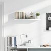 vidaXL Floating Wall Shelf High Gloss White 90x23.5x3.8 cm MDF