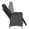 vidaXL 5 Piece Garden Dining Set with Cushions Black Poly Rattan