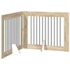 vidaXL Foldable Dog Gate with Stands 2 pcs Sonoma Oak 200.5 cm