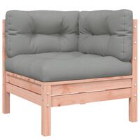 vidaXL Garden Sofa Corner with Cushions Solid Wood Douglas