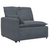 vidaXL Modular Sofa with Cushions Velvet Dark Grey