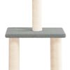 vidaXL Cat Tree with Sisal Scratching Posts Light Grey 85.5 cm