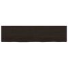 vidaXL Wall Shelf Dark Brown 120x30x(2-4) cm Treated Solid Wood Oak
