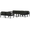 vidaXL 8 Piece Garden Lounge Set with Cushions Aluminium Anthracite