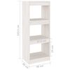 vidaXL Book Cabinet/Room Divider White 40x30x103.5 cm Solid Pinewood