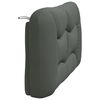 vidaXL Headboard Cushion "Hvar" Dark Grey 137 cm Double Fabric
